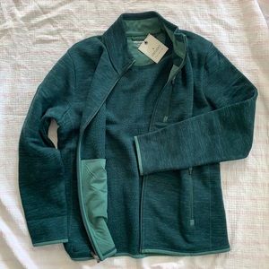 NWT UNTUCKit Teal Fleece Jacket, Full Zip